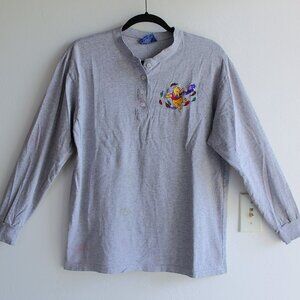 Winnie the Pooh Long Sleeve T-shirt Gray Size Large/XL